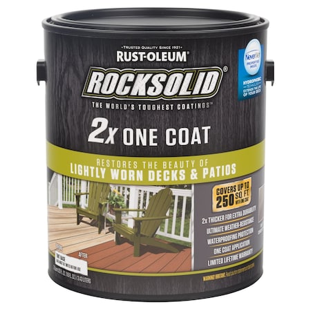 Rocksolid Rust-Oleum RockSolid 2X Solid Tintable Tint Base Water-Based Acrylic Stain 1 gal 305799